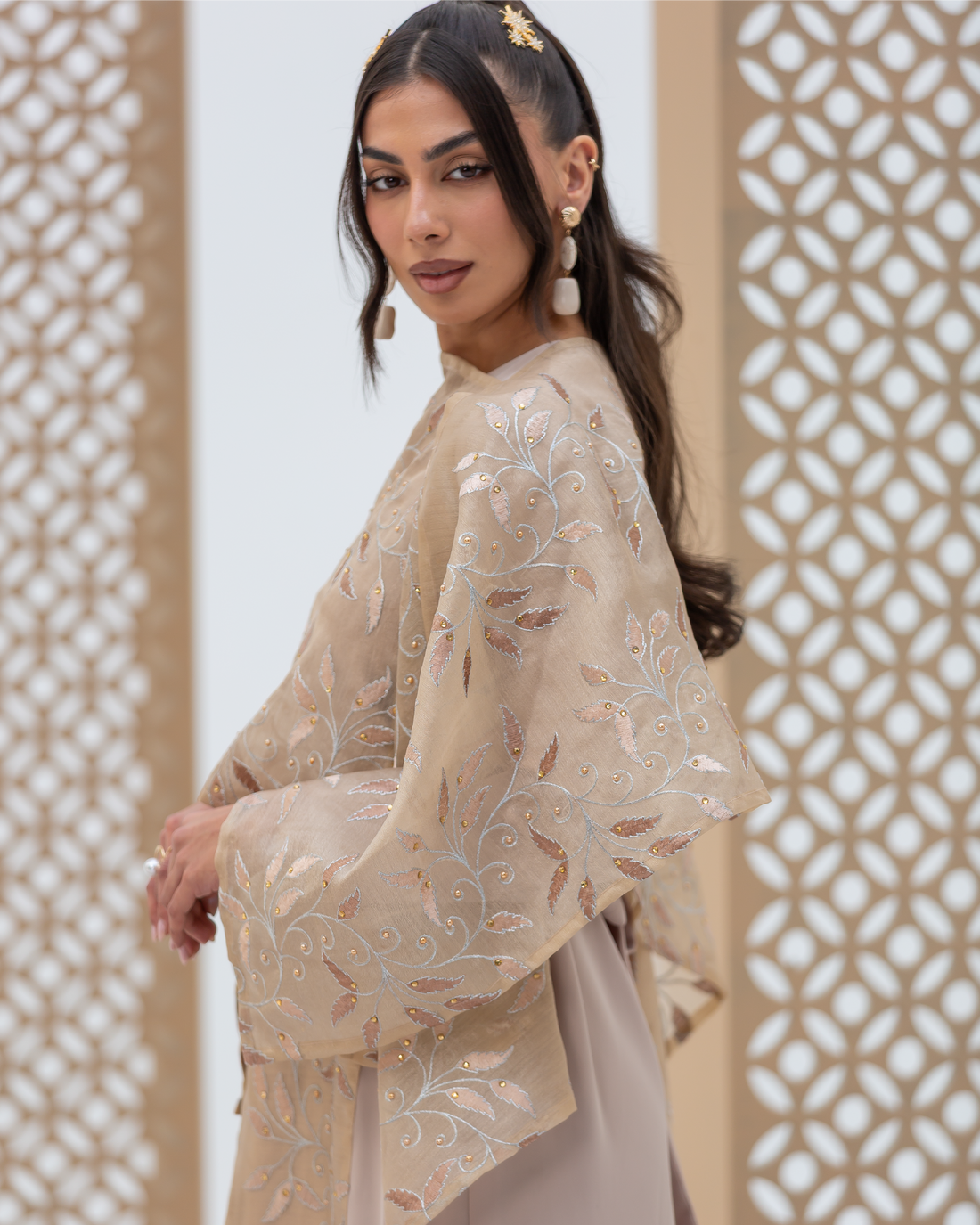 Beige Terra Jalabiya Set