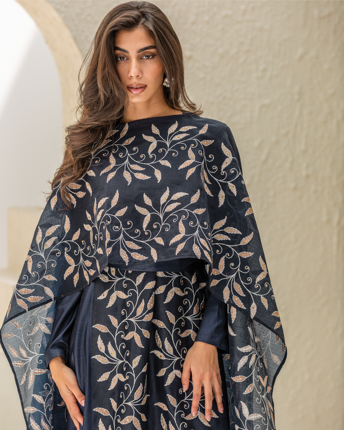 Navy Terra Jalabiya Set